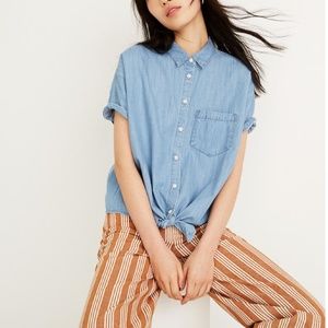 Chambray Button Front Shirt